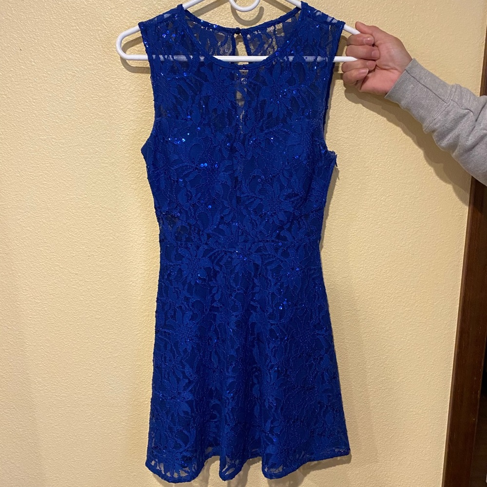 Adrianna Papel XS blue sequin dress